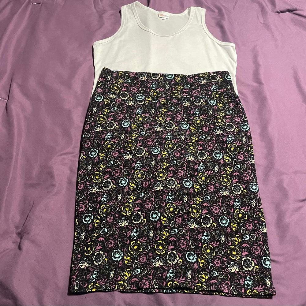 Lularoe Cassie skirt, floral pattern
